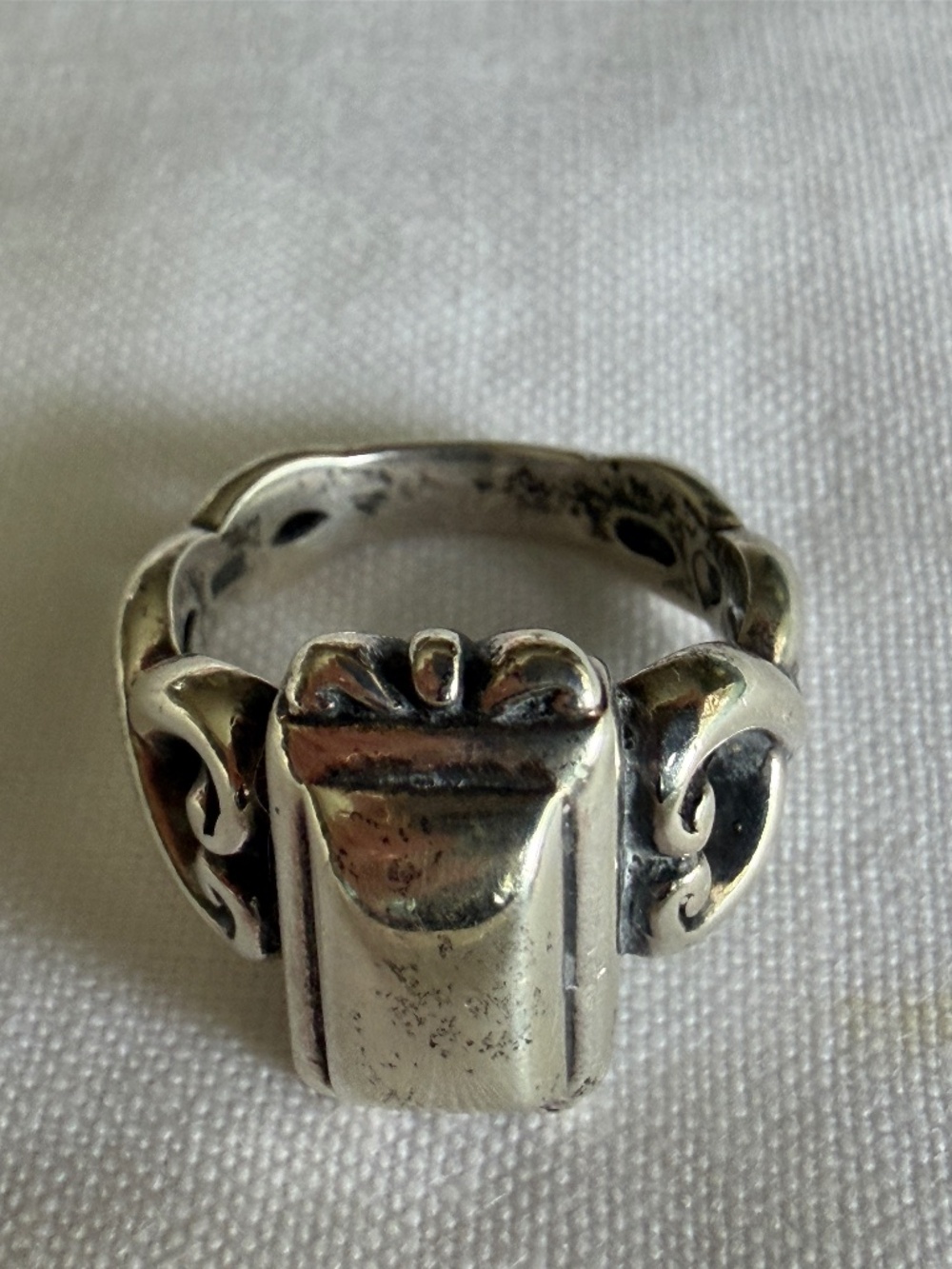Brighton Vintage Sterling Silver Ring with Ornate Heart Design